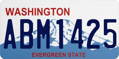 WA license plate ABM1425
