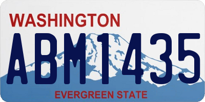 WA license plate ABM1435