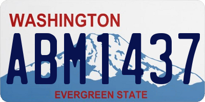 WA license plate ABM1437