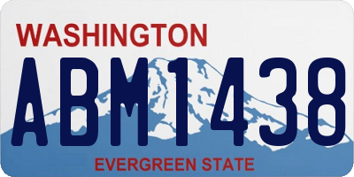 WA license plate ABM1438