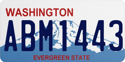 WA license plate ABM1443