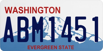 WA license plate ABM1451