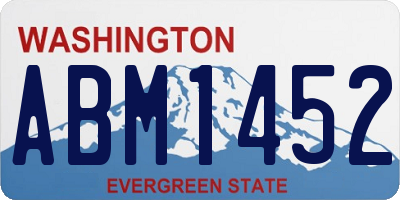 WA license plate ABM1452