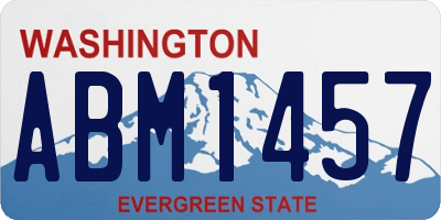 WA license plate ABM1457