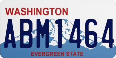 WA license plate ABM1464