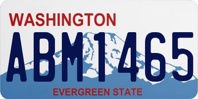 WA license plate ABM1465
