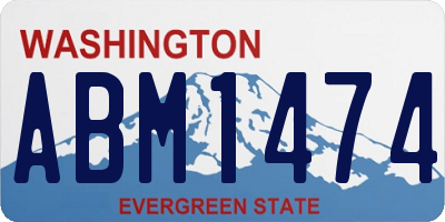 WA license plate ABM1474