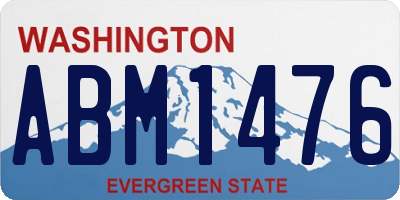 WA license plate ABM1476