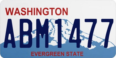 WA license plate ABM1477
