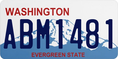 WA license plate ABM1481