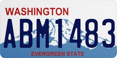 WA license plate ABM1483
