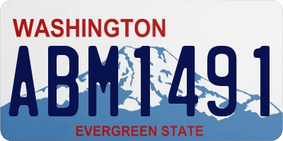 WA license plate ABM1491