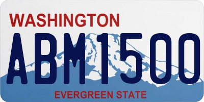 WA license plate ABM1500