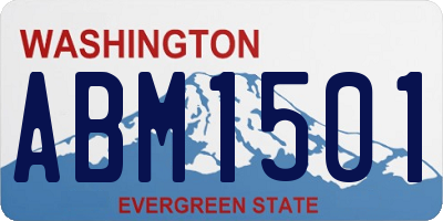 WA license plate ABM1501