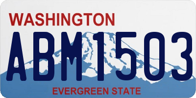 WA license plate ABM1503