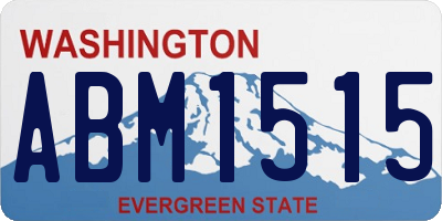 WA license plate ABM1515