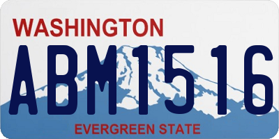 WA license plate ABM1516
