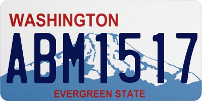 WA license plate ABM1517