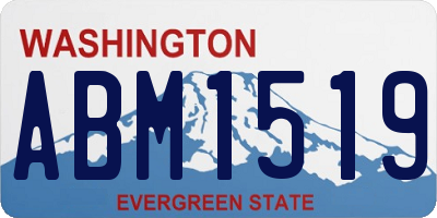 WA license plate ABM1519