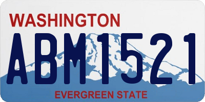 WA license plate ABM1521