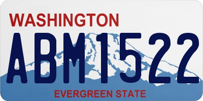WA license plate ABM1522