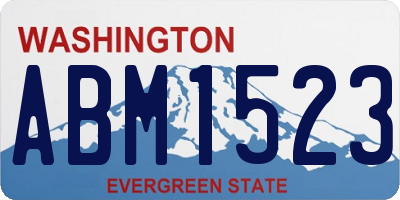 WA license plate ABM1523