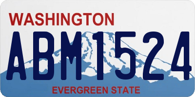WA license plate ABM1524