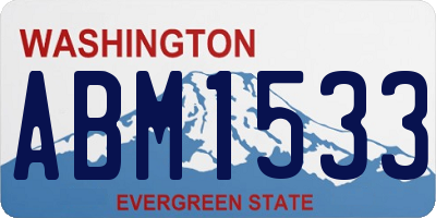 WA license plate ABM1533