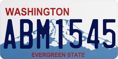 WA license plate ABM1545
