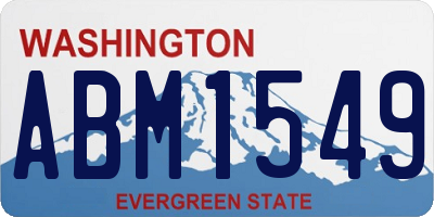 WA license plate ABM1549