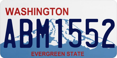 WA license plate ABM1552