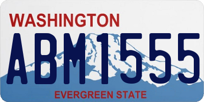 WA license plate ABM1555