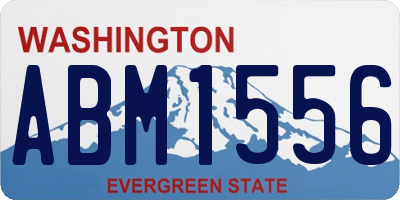 WA license plate ABM1556
