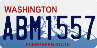 WA license plate ABM1557