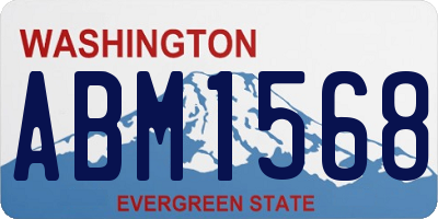 WA license plate ABM1568