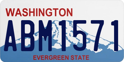 WA license plate ABM1571