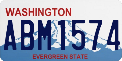 WA license plate ABM1574