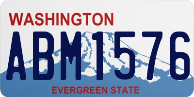 WA license plate ABM1576