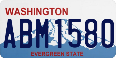 WA license plate ABM1580