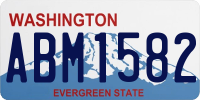 WA license plate ABM1582