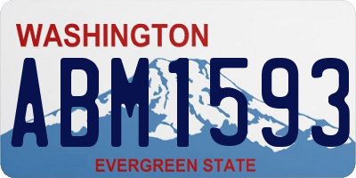 WA license plate ABM1593