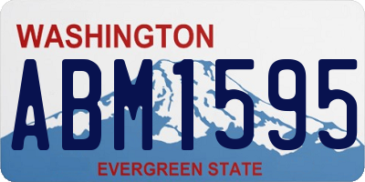 WA license plate ABM1595