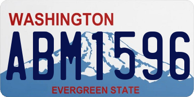 WA license plate ABM1596