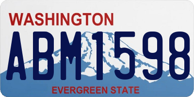 WA license plate ABM1598