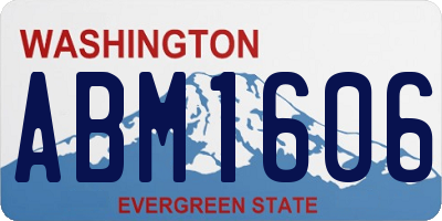 WA license plate ABM1606