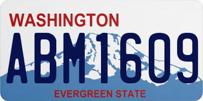 WA license plate ABM1609