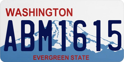 WA license plate ABM1615
