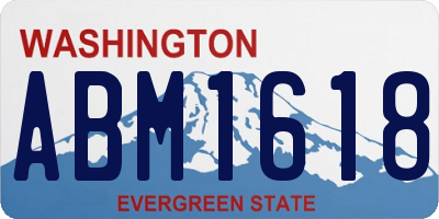 WA license plate ABM1618