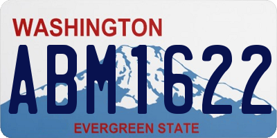 WA license plate ABM1622