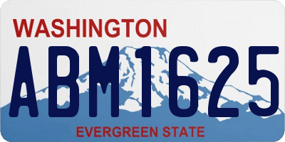 WA license plate ABM1625